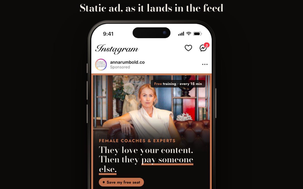 Static ad preview
